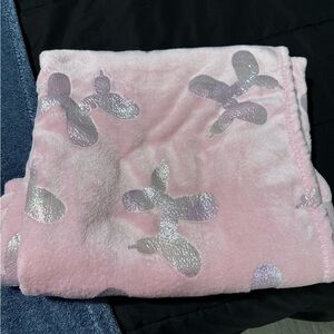 Pink Balloon Dog Blanket